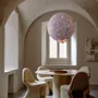 Ceiling lights - Svitylo Large Pendant Light – Sculptural Hemp Fiber Moon Form - PLETOSTUDIO