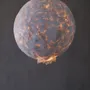 Ceiling lights - Svitylo Large Pendant Light – Sculptural Hemp Fiber Moon Form - PLETOSTUDIO