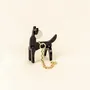 Jewelry - Dog ear charm in black horn and mother-of-pearl - L INDOCHINEUR X RIVÊT