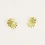 Bijoux - Boucles d'oreilles ginkgo en laiton plaqué or - L INDOCHINEUR X RIVÊT