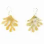 Bijoux - Boucles d'oreilles corail en corne blonde - L INDOCHINEUR X RIVÊT