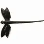 Barrettes - Dragonfly hairpick in plain black horn - L INDOCHINEUR X RIVÊT