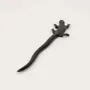 Barrettes - Pic à cheveux lézard en corne noire - L INDOCHINEUR X RIVÊT