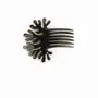 Barrettes - Pique à cheveux peigne corail en corne noire unie - L INDOCHINEUR X RIVÊT