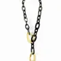 Jewelry - Big and small oval rings long necklace in marbled black horn - L INDOCHINEUR X RIVÊT