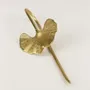 Barrettes - Gingko-shaped hairpin in coppery brass - L INDOCHINEUR X RIVÊT