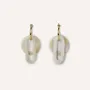 Jewelry - Double hanging ring hoop earrings in blonde horn - L INDOCHINEUR X RIVÊT