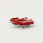 Brooches - Orange lacquered coral brooch - L INDOCHINEUR X RIVÊT