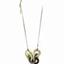 Jewelry - Interlaced rings pendant in blond and black horn - L INDOCHINEUR X RIVÊT