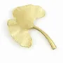 Brooches - Small gingko brooch in coppery brass - L INDOCHINEUR X RIVÊT