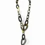 Jewelry - Big and small oval rings long necklace in blond and black horn - L INDOCHINEUR X RIVÊT