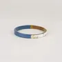 Bracelets - Bracelet jonc plat avec laque gris-bleu taille M - L INDOCHINEUR X RIVÊT