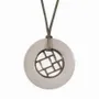 Jewelry - Checkered pendant circled with orange lacquer - L INDOCHINEUR X RIVÊT