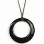 Jewelry - Large irregular ring pendant in marbled black horn - L INDOCHINEUR X RIVÊT
