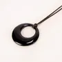 Jewelry - Small irregular ring pendant in marbled black horn - L INDOCHINEUR X RIVÊT