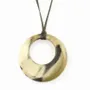 Jewelry - Small irregular ring pendant in marbled black horn - L INDOCHINEUR X RIVÊT