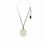 Bijoux - Pendentif fleur en corne noire marbrée - L INDOCHINEUR X RIVÊT