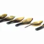 Kitchen utensils - Set of 6 oval rice spoons in blond horn - L INDOCHINEUR X RIVÊT