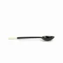 Kitchen utensils - Set of 6 white bone teaspoons black handle in horn - L INDOCHINEUR X RIVÊT