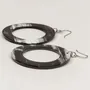 Jewelry - Big flat ring earrings in marbled horn - L INDOCHINEUR X RIVÊT