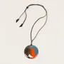 Jewelry - Disc pendant in buffalo hoof and bicolor lacquer - L INDOCHINEUR X RIVÊT