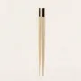 Kitchen utensils - Set of 6 pairs of chopsticks in bamboo and black horn - L INDOCHINEUR X RIVÊT