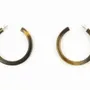 Jewelry - Earrings small round rings in white african horn - L INDOCHINEUR X RIVÊT