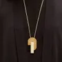 Jewelry - Stone & brass Air pendant - L INDOCHINEUR X RIVÊT