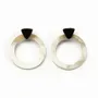 Jewelry - Blond horn circle and black triangle earrings - L INDOCHINEUR X RIVÊT
