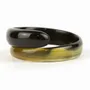 Bracelets - Snake shaped bracelet in marbled black horn in Size L - L INDOCHINEUR X RIVÊT