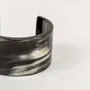Bracelets - Manchette fine, bords droits, en corne Africaine blonde taille L - L INDOCHINEUR X RIVÊT