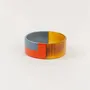 Bracelets - Broad orange and blue gray coffee lacquered bracelet in Size M - L INDOCHINEUR X RIVÊT