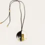 Jewelry - Disc pendant in black African horn, ivory lacquer and brass - L INDOCHINEUR X RIVÊT