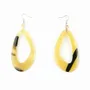 Jewelry - Off-centered earrings in plain white horn - L INDOCHINEUR X RIVÊT
