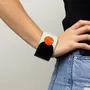 Bracelets - Manchette Icare en corne et laque orange et vert taille M - L INDOCHINEUR X RIVÊT