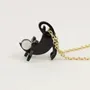 Bijoux - Pendentif Souris en corne noire et nacre blanche - L INDOCHINEUR X RIVÊT