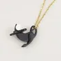 Bijoux - Pendentif Souris en corne noire et nacre blanche - L INDOCHINEUR X RIVÊT