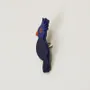 Brooches - Cockatoo bird pin in horn with lacquer in gray and yellow - L INDOCHINEUR X RIVÊT
