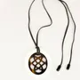 Jewelry - Oval hoof pendant with longevity patterns and coffee cream lacquer - L INDOCHINEUR X RIVÊT