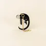Jewelry - Monkey ear charm in black horn and mother-of-pearl - L INDOCHINEUR X RIVÊT