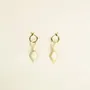 Jewelry - Losange brass hoop earrings in hoof and ivory lacquer - L INDOCHINEUR X RIVÊT
