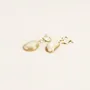 Jewelry - Bean brass hoop earrings in blond horn - L INDOCHINEUR X RIVÊT