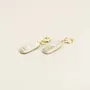 Jewelry - Plaque brass hoop earrings in hoof and ivory lacquer - L INDOCHINEUR X RIVÊT