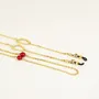 Glasses - Maraca glasses chain in brass and red lacquer - L INDOCHINEUR X RIVÊT