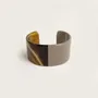 Bracelets - Thin cuff in buffalo hoof and cream coffee lacquer size M - L INDOCHINEUR X RIVÊT
