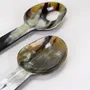 Kitchen utensils - African black horn with blue laquer salad servers - L INDOCHINEUR X RIVÊT