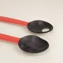 Kitchen utensils - African black horn with blue laquer salad servers - L INDOCHINEUR X RIVÊT