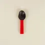 Kitchen utensils - Set of 6 Black and white horn with yellow lacquer caviar spoon - L INDOCHINEUR X RIVÊT
