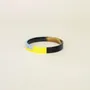 Bracelets - Bracelet jonc, laque bicolore jaune bleu taille S - L INDOCHINEUR X RIVÊT
