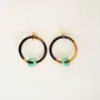 Jewelry - Large hoop earrings in hoof with orange-green lacquer - L INDOCHINEUR X RIVÊT